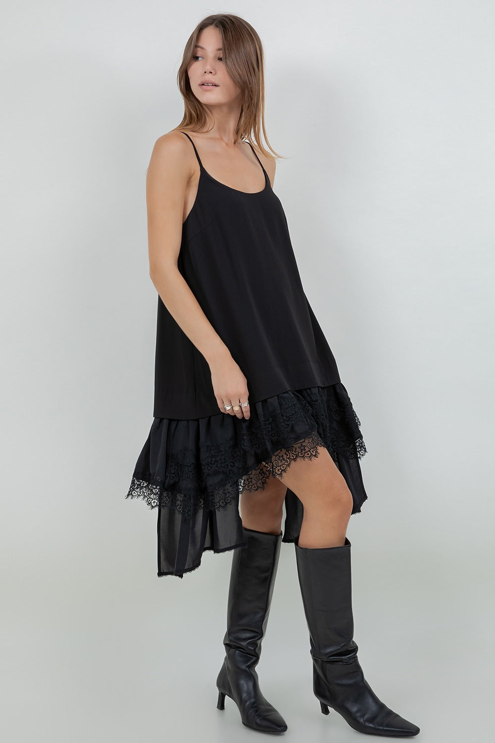 ASSYMETRICAL LACE DRESS