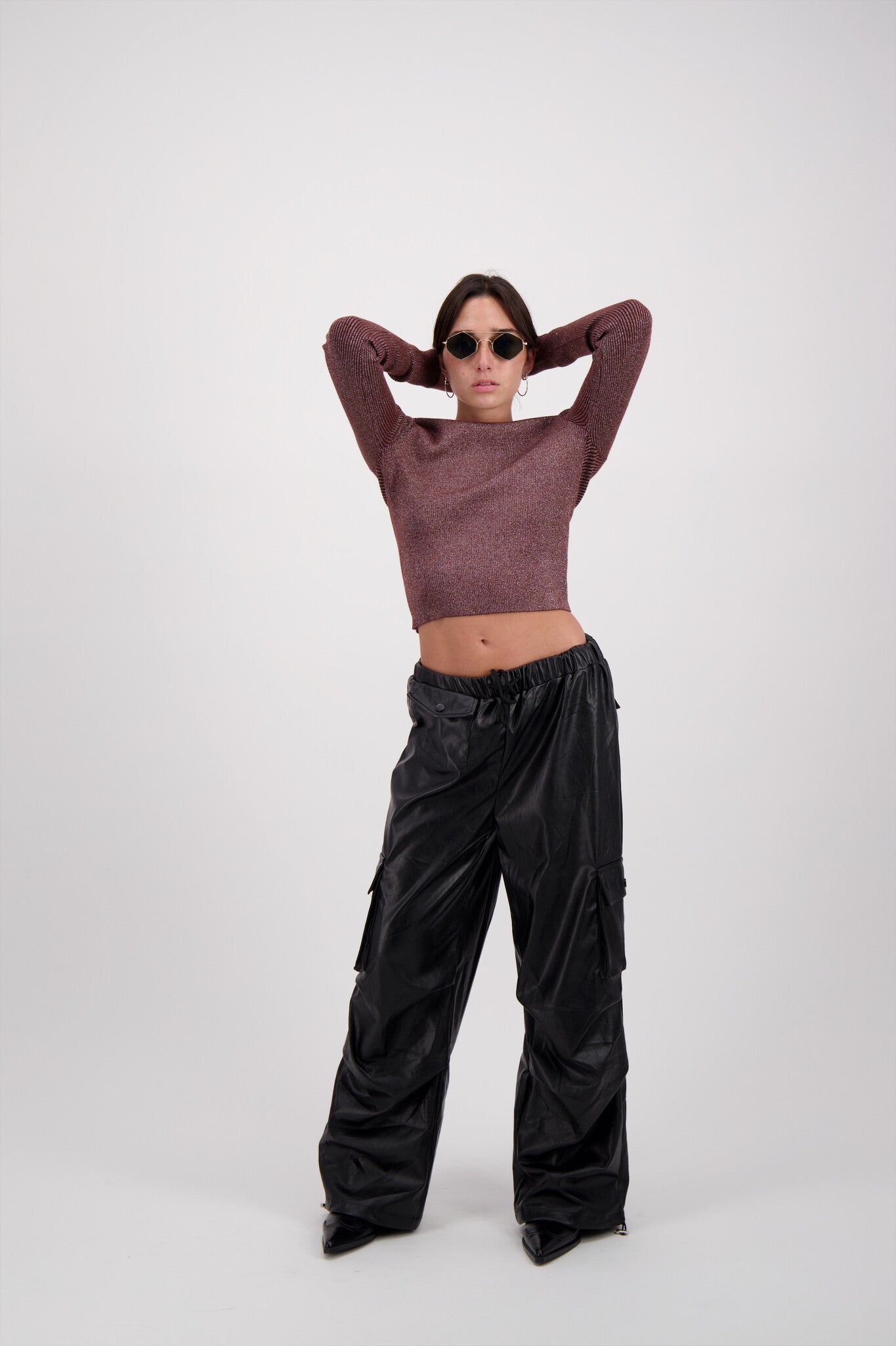 PANTALON CARGO PIEL NEGRO