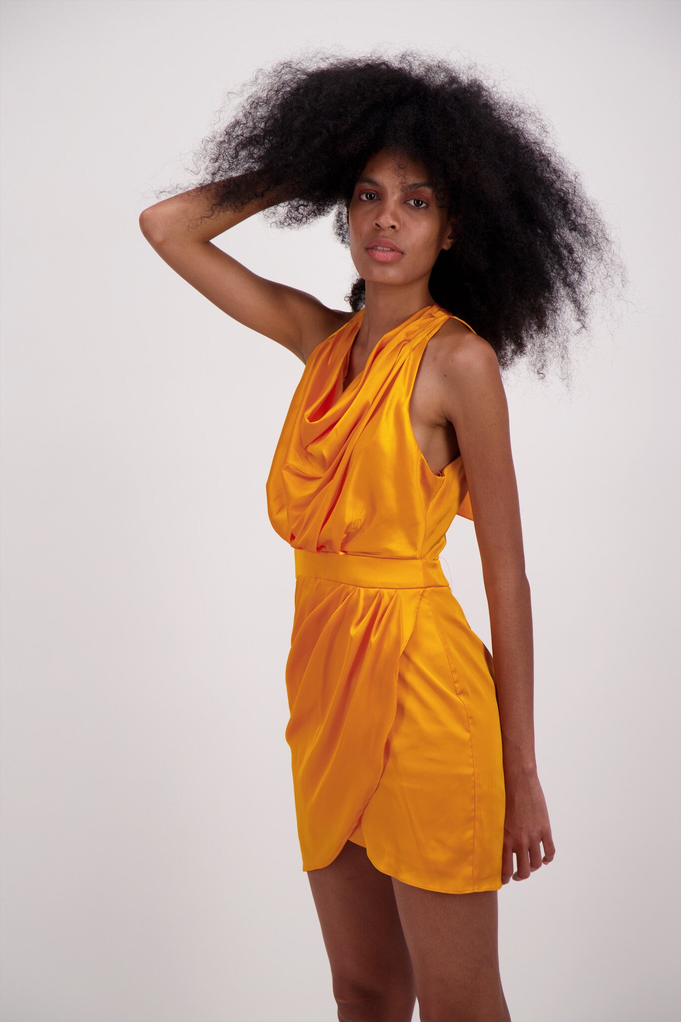 VESTIDO SATIN NARANJA