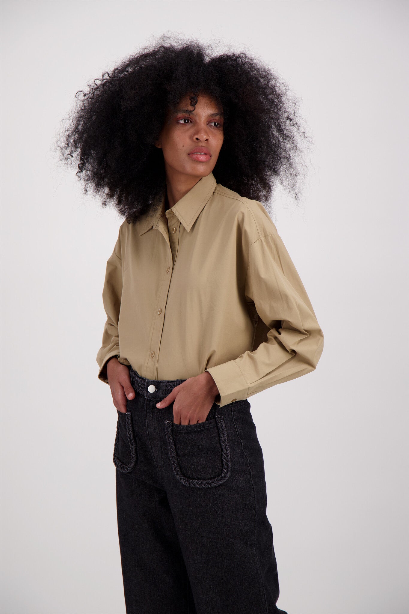 CAMISA CROPPED BEIGE