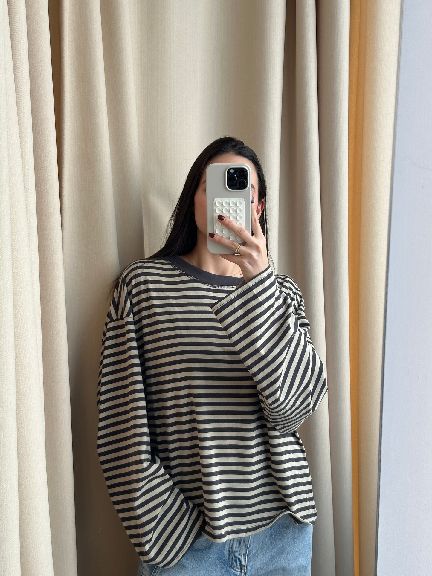TAUPE STRIPE LONGSLEEVE