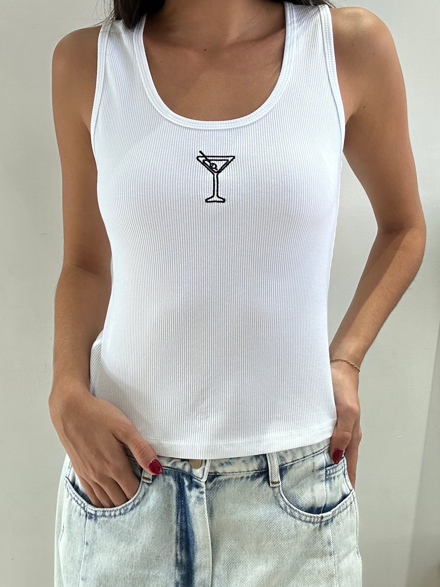 MARTINI EMBROIDED TANK