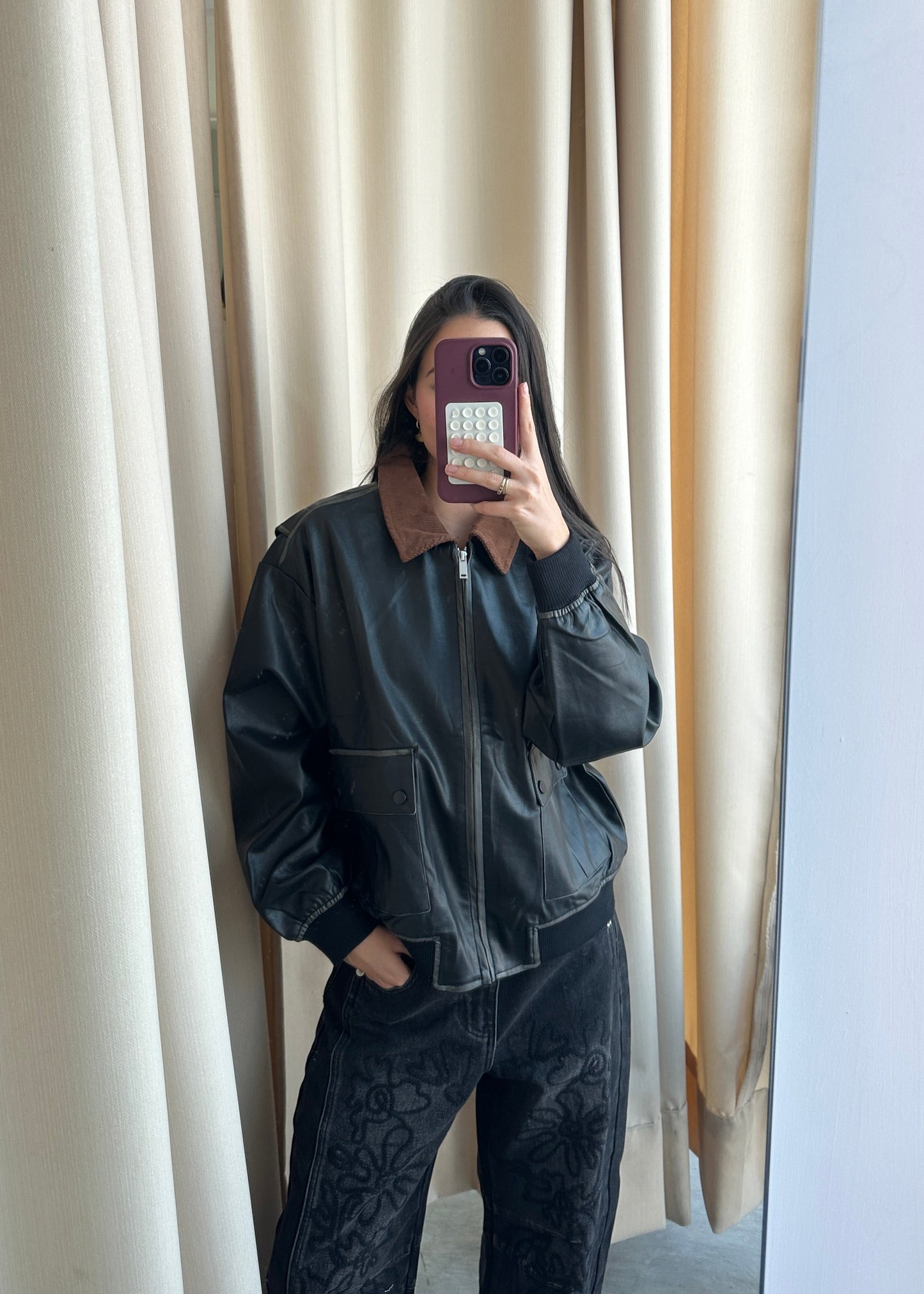 LEATHER VINTAGE BOMBER