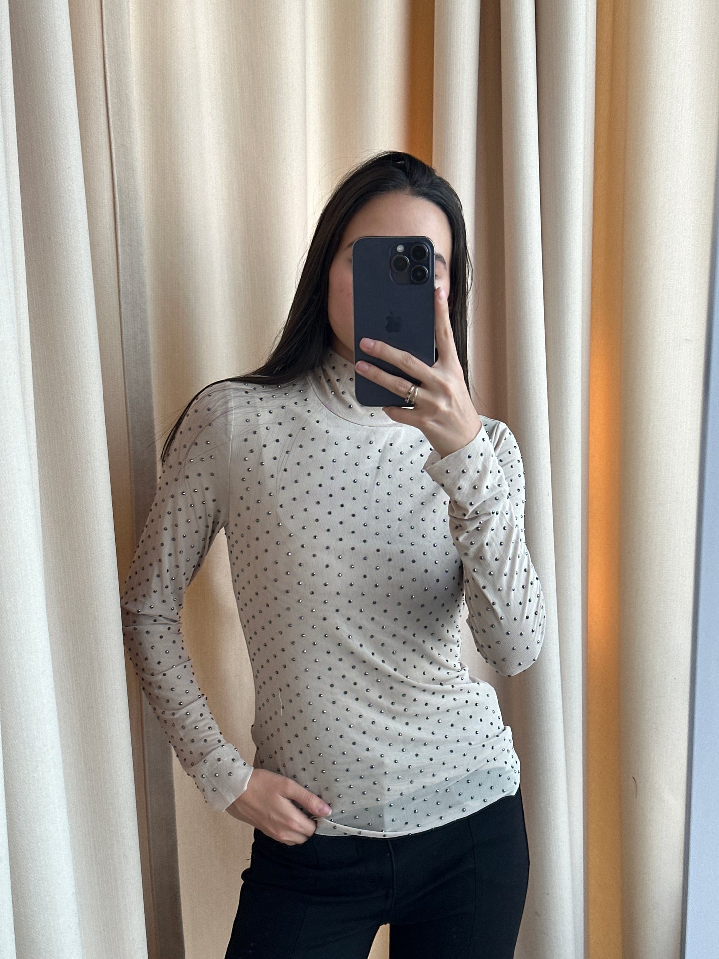 MESH RHINE BEIGE TOP