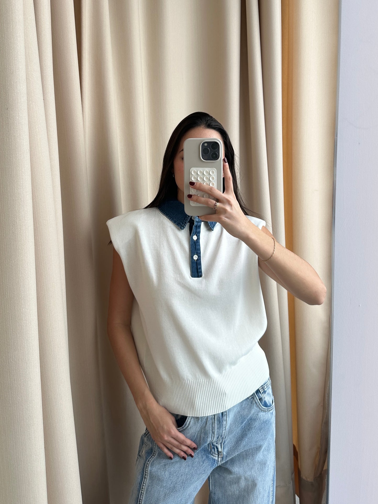 OFF WHITE MIXED VEST