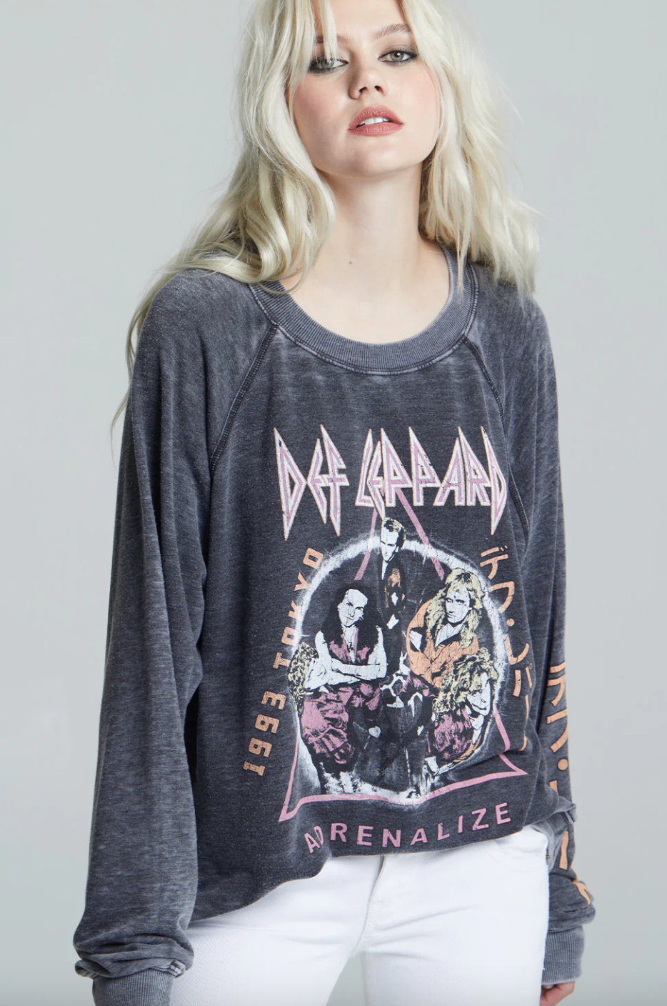 SUDADERA DEF LEOPARD GRIS ROSA