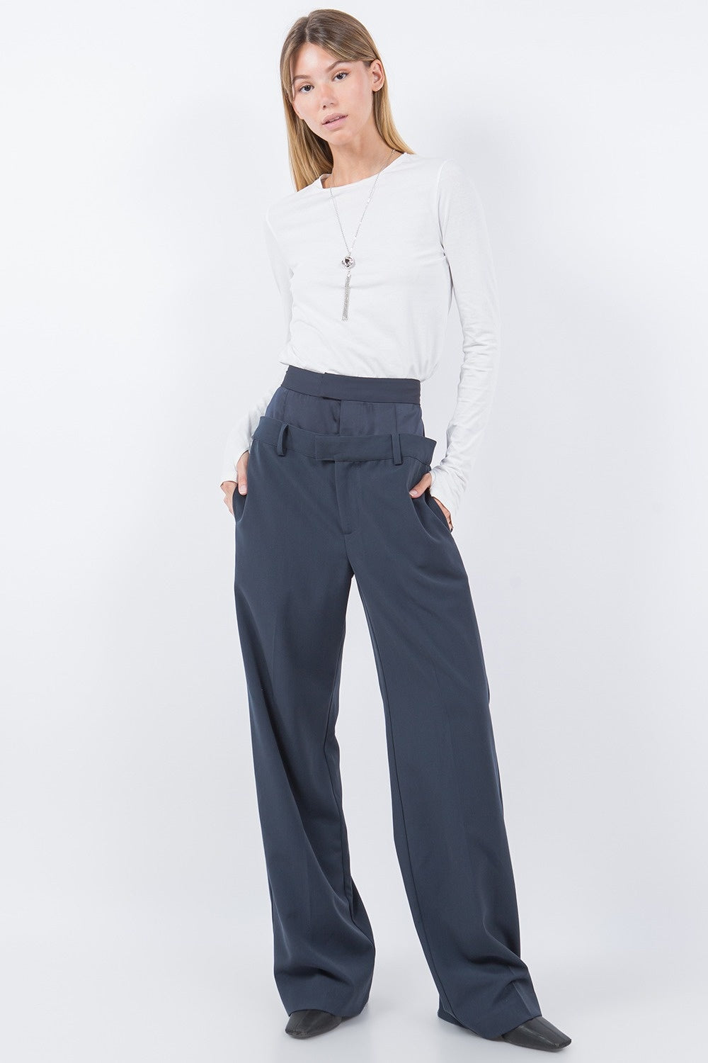 DOUBLE NAVY PANTS