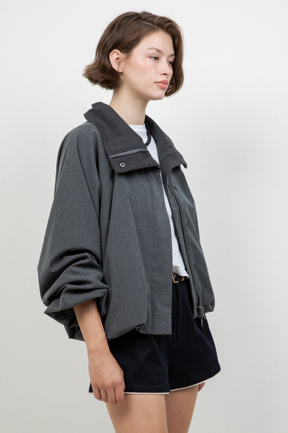 CHARCOAL BOMBER JACKET