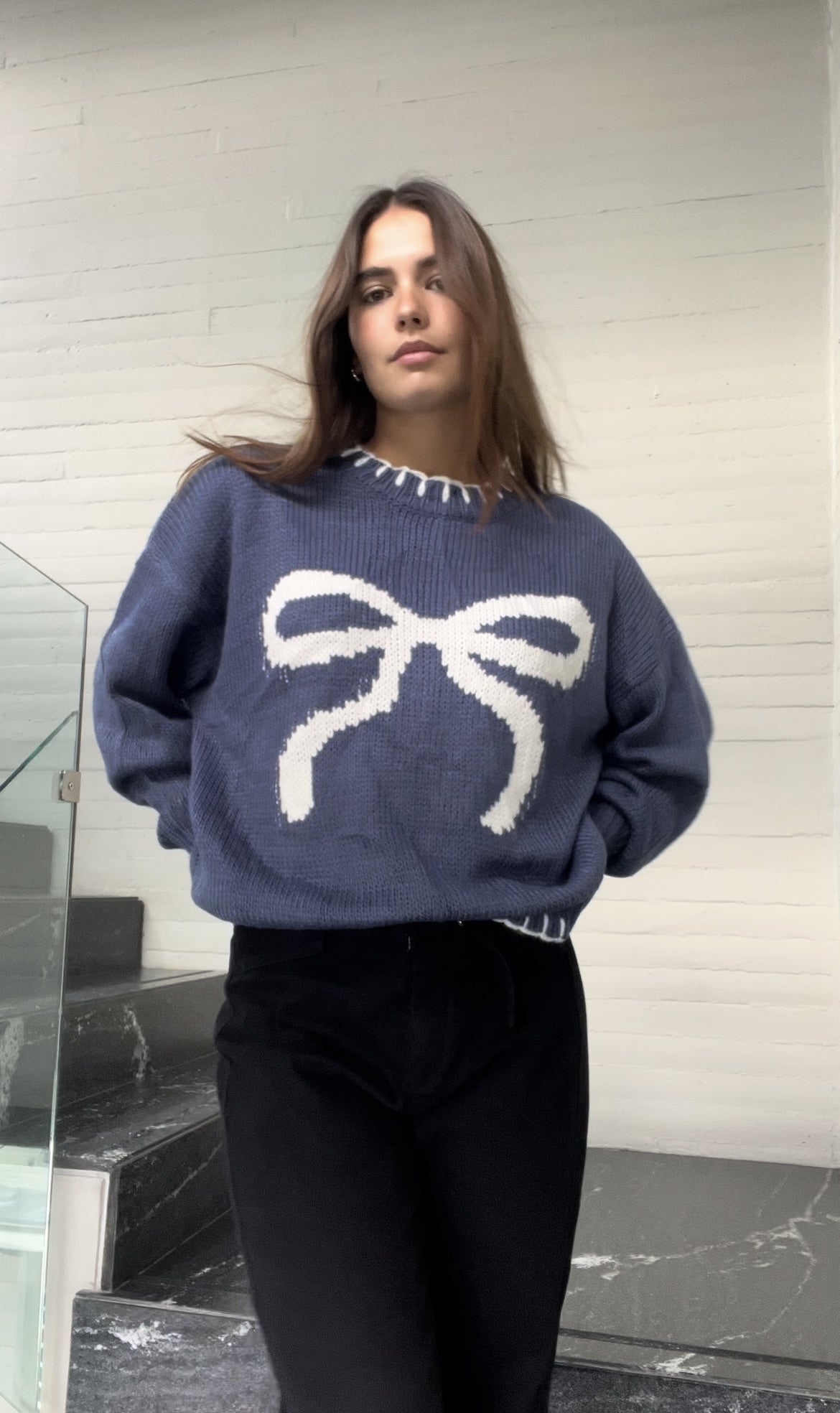 RIBBBON BOW SWEATER