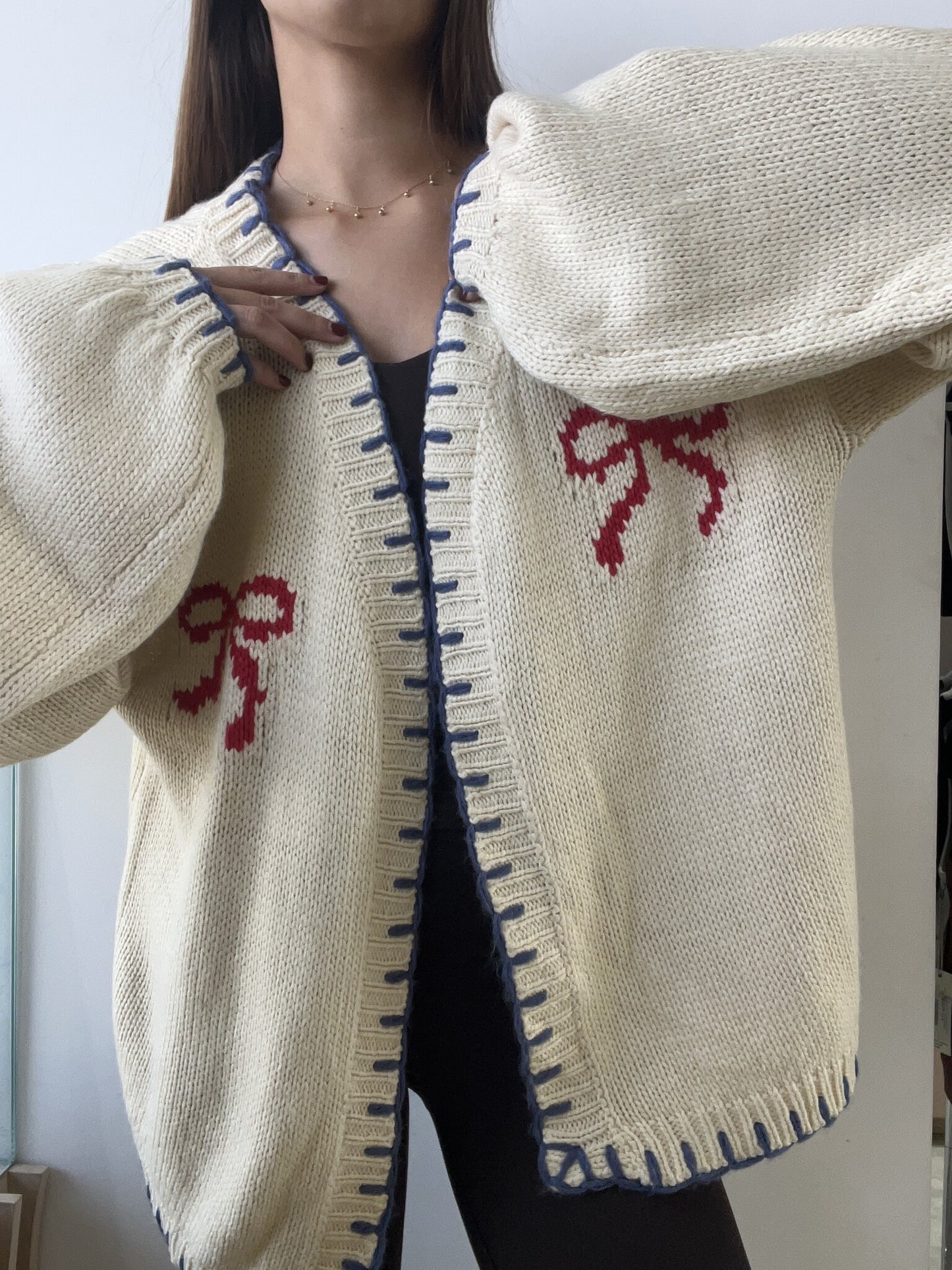 RIBBON BOW CARDIGAN