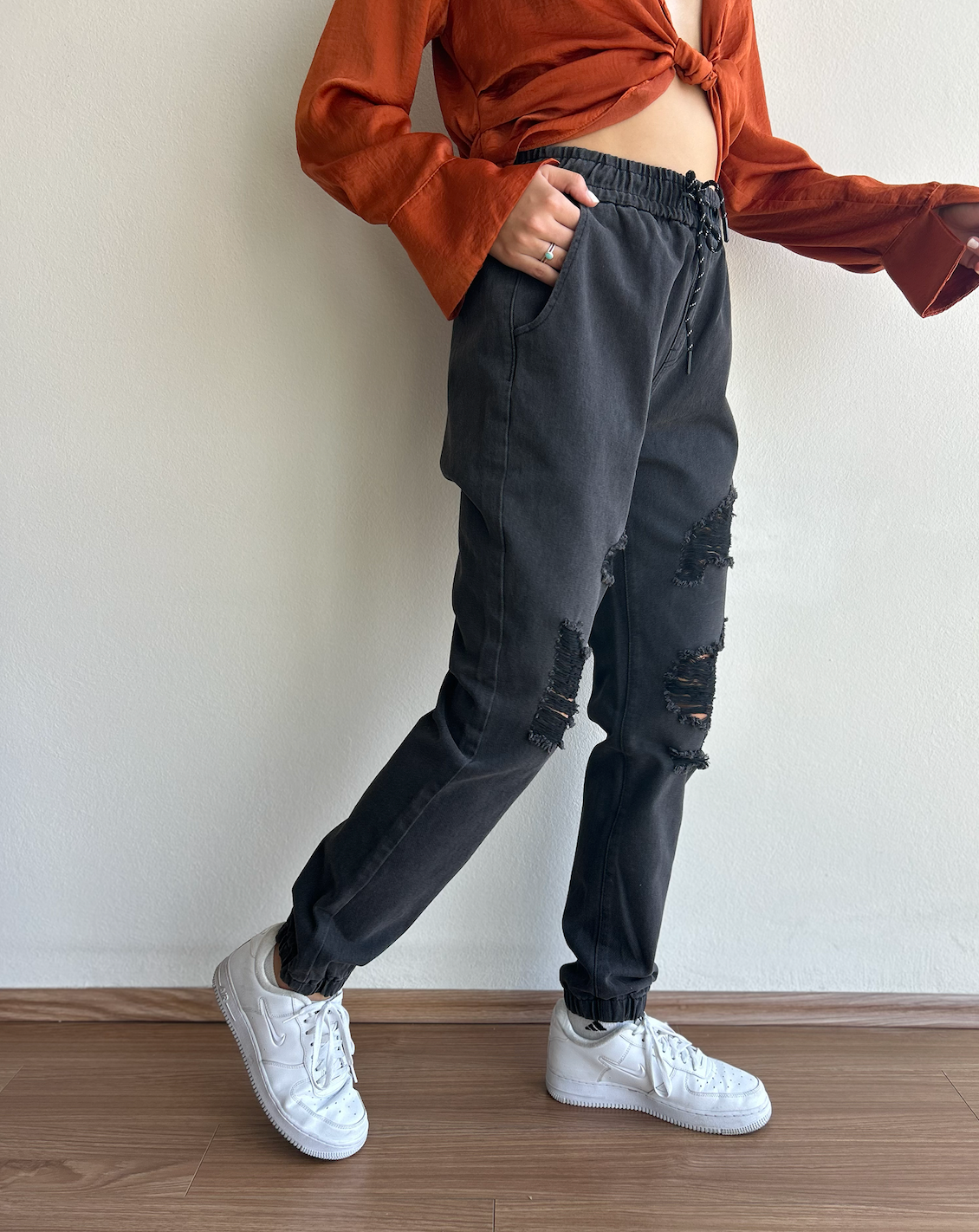 DENIM JOGGERS NEGRO