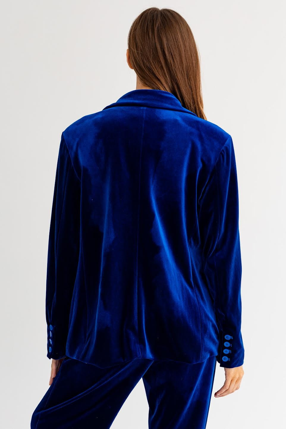 SET BLAZER VELVET AZUL