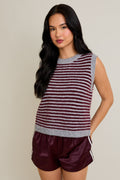 WINE SWEATER VEST