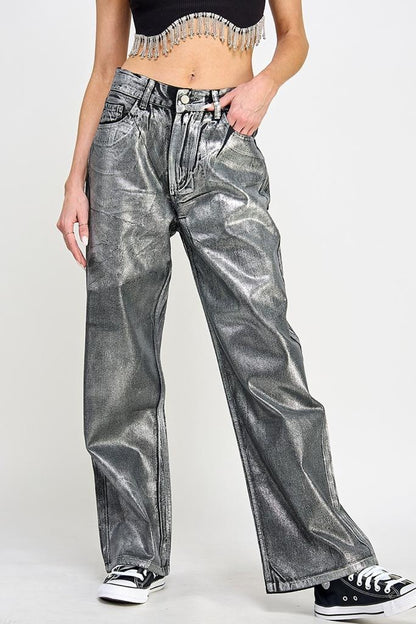 JEANS METALICO GRIS