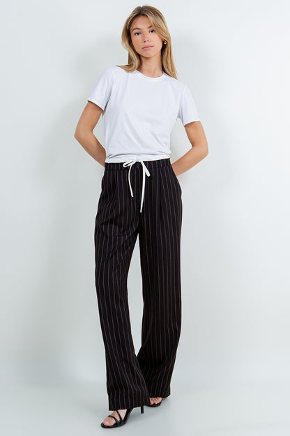 BLACK PINK STRIPE PANTS