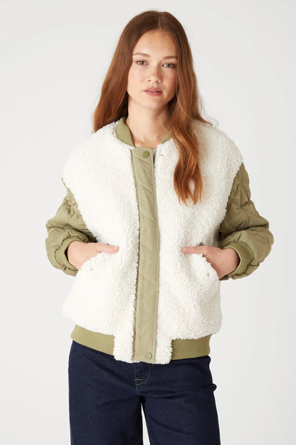 CHAMARRA OLIVE COMBO