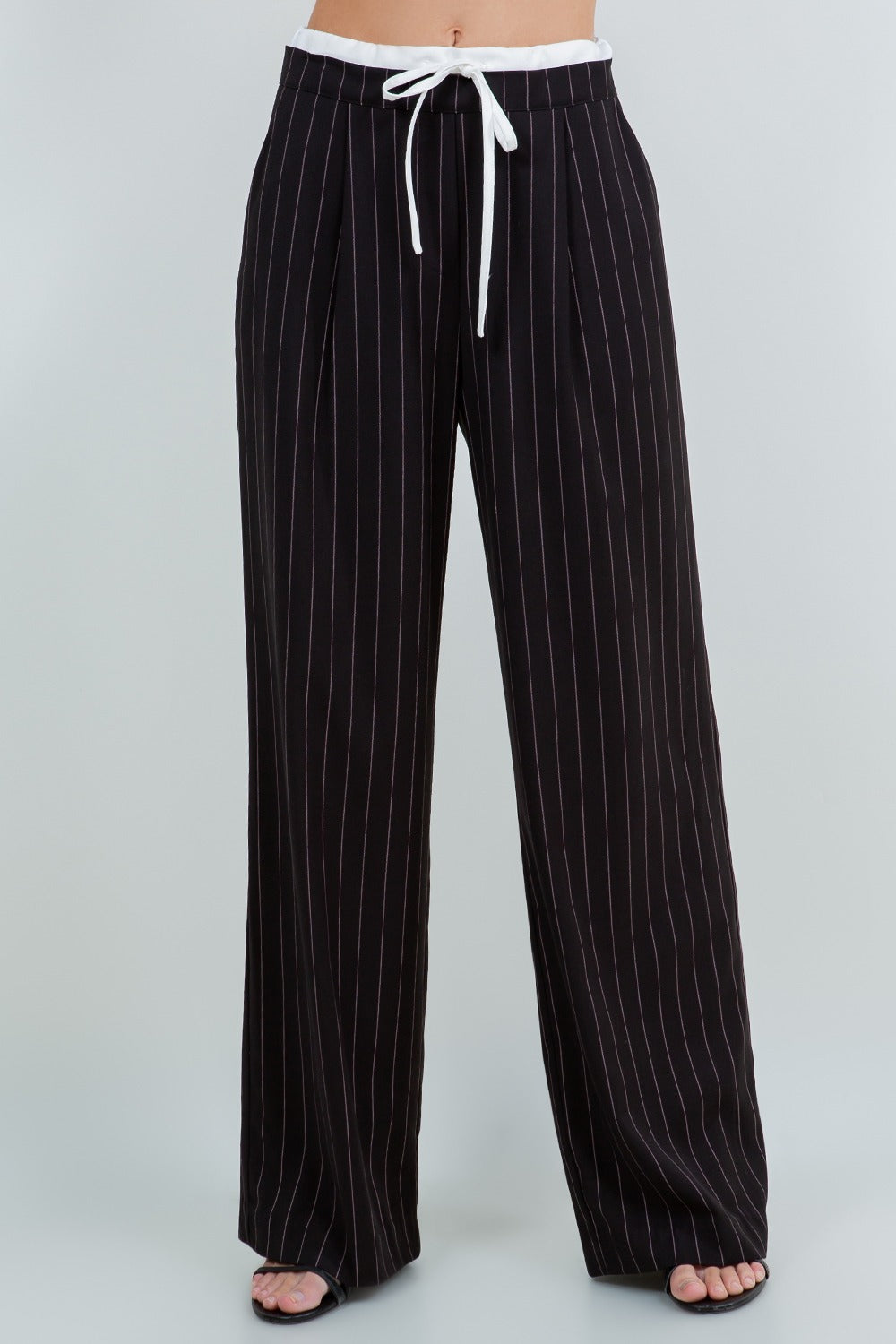 BLACK PINK STRIPE PANTS