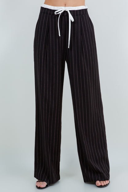 BLACK PINK STRIPE PANTS