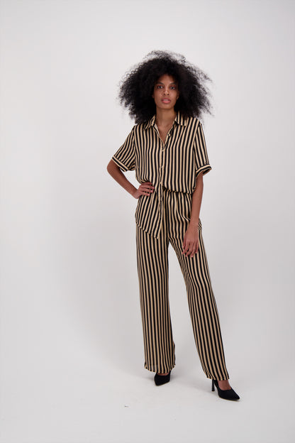 SET CAMISA SATIN RAYAS