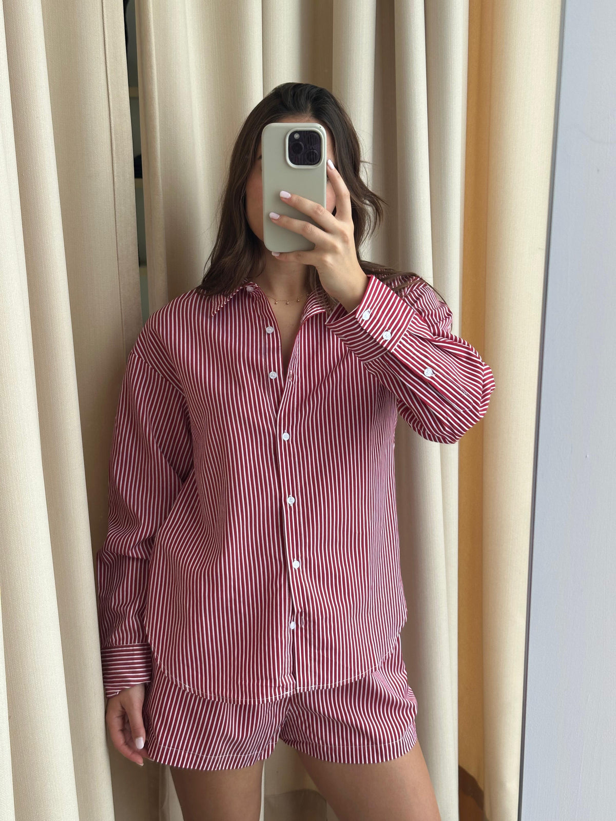 STRIPED RED BOXER SET