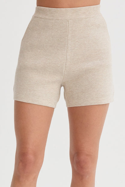 OAT KNITTED SHORT SET