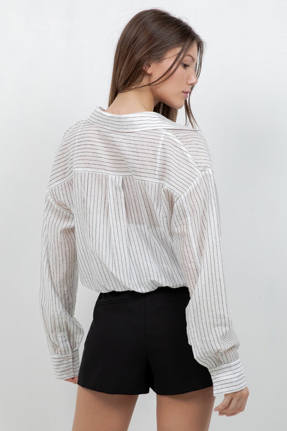 DOUBLE LAYERED LACE WHITE SHIRT