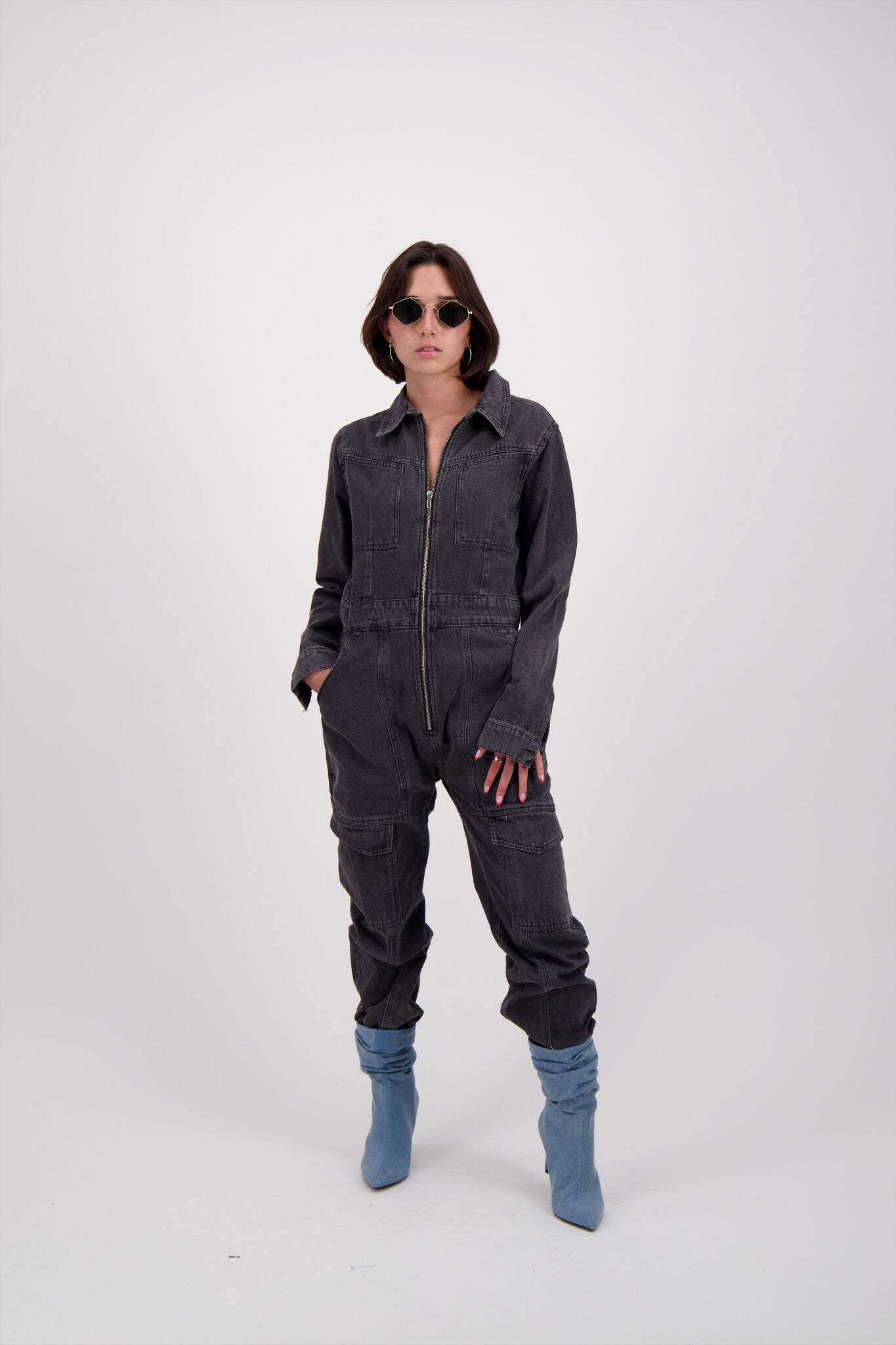 JEAN JUMPER WASHED BLACK