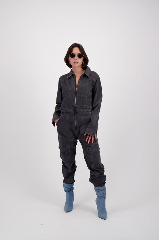 JEAN JUMPER WASHED BLACK