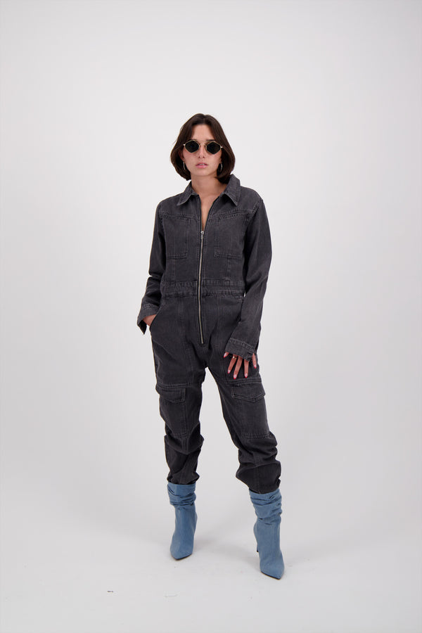 JEAN JUMPER WASHED BLACK