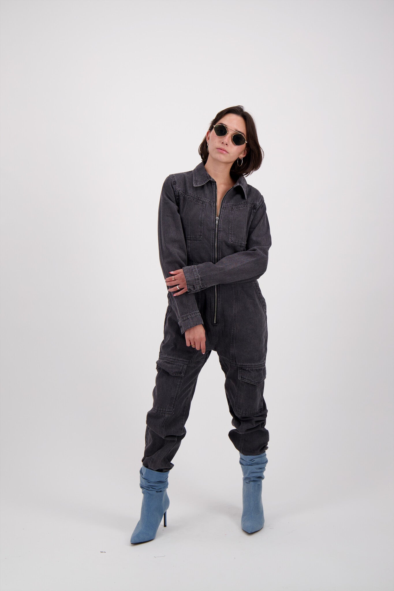 JEAN JUMPER WASHED BLACK