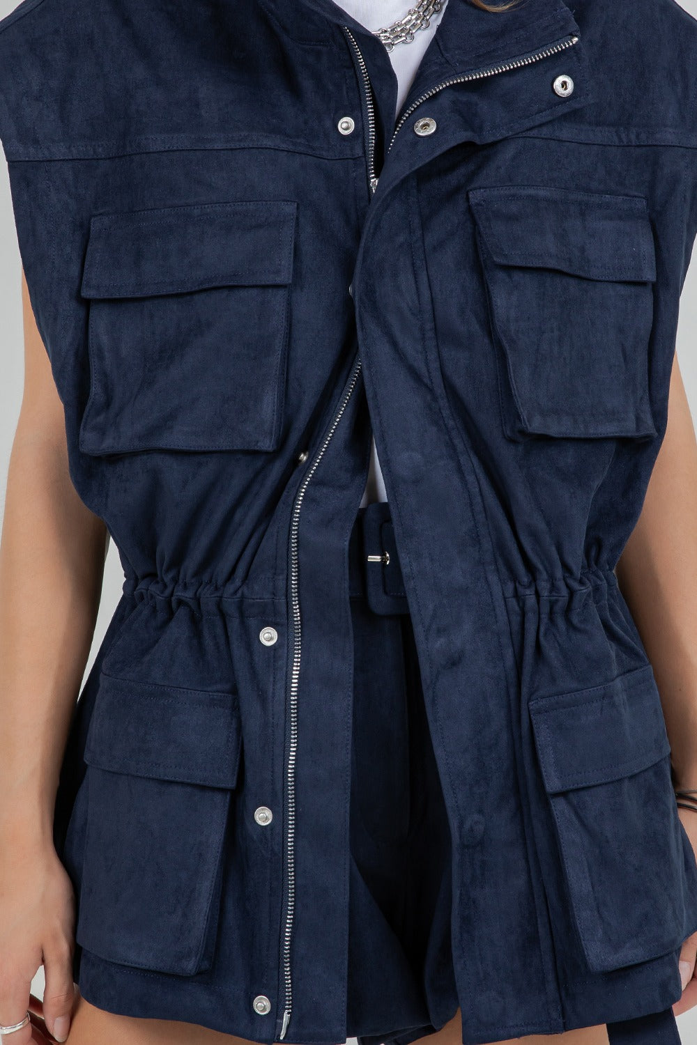 CHALECO NAVY SUEDE
