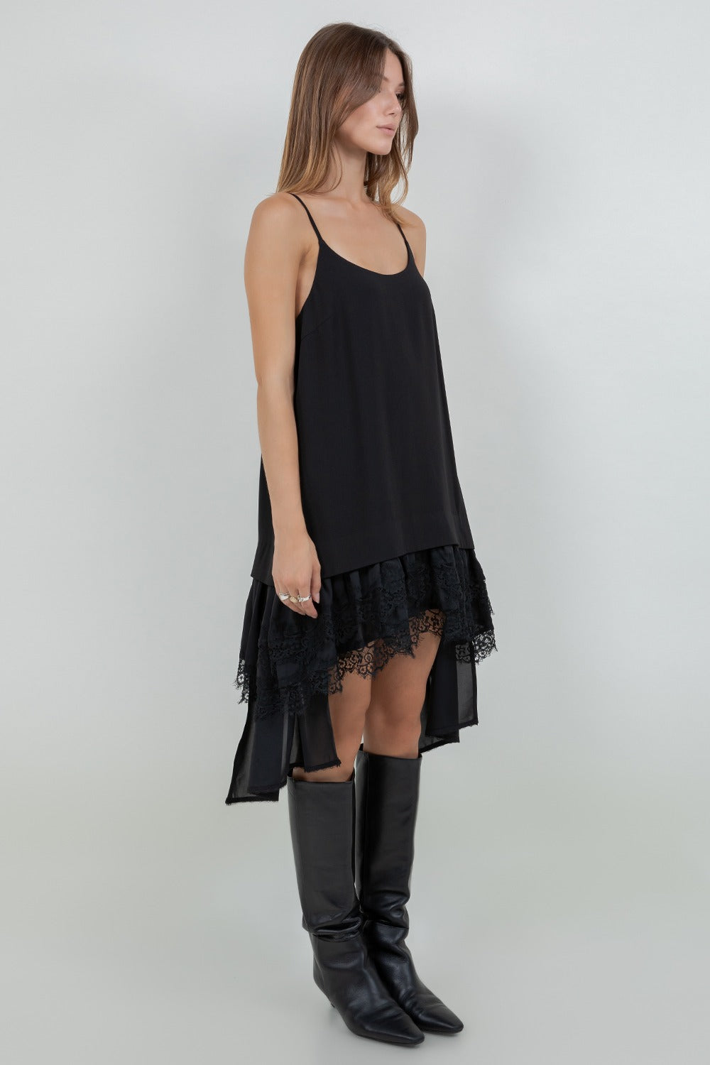 ASSYMETRICAL LACE DRESS