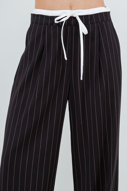 BLACK PINK STRIPE PANTS