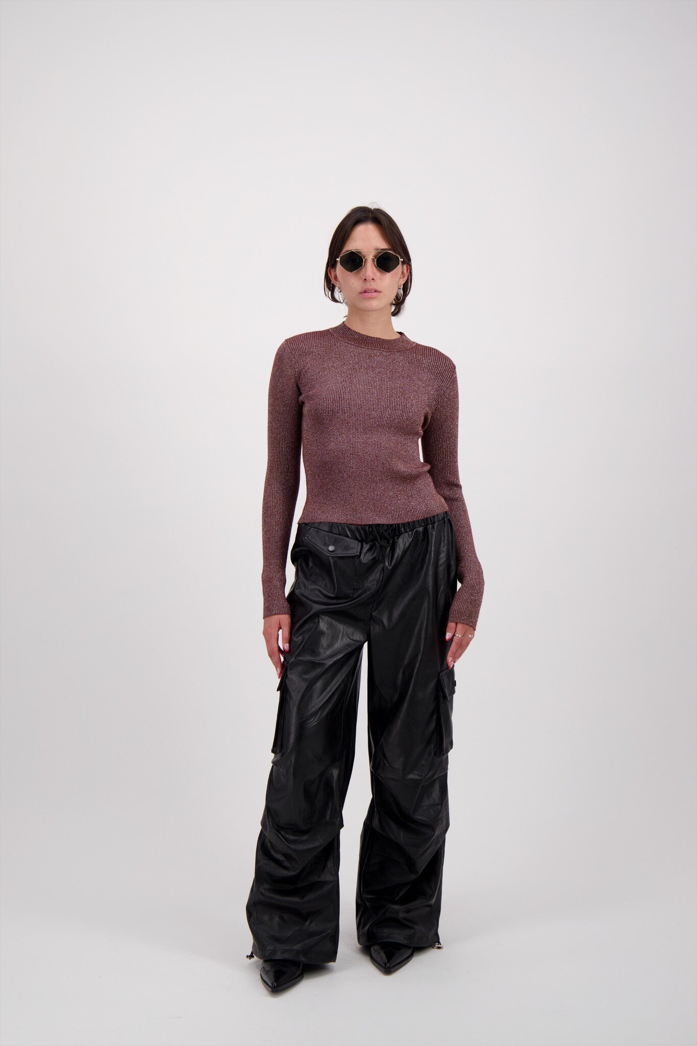 PANTALON CARGO PIEL NEGRO