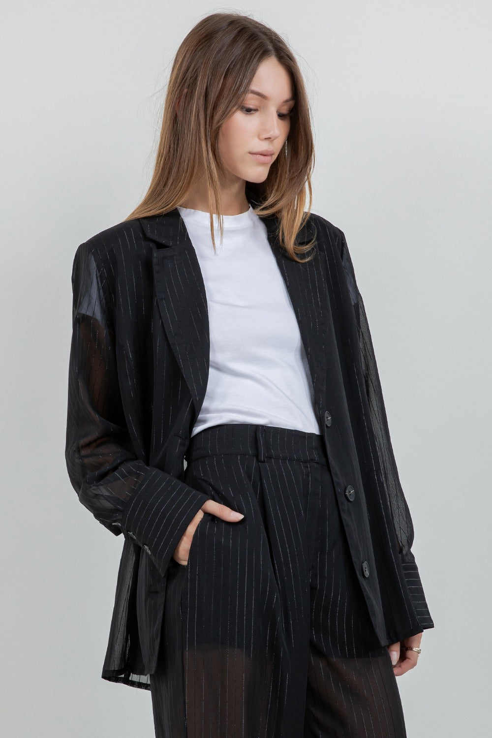 SET BLAZER SHEER