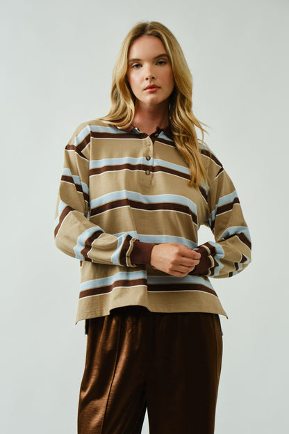 COLLAR BOYFRIEND SWEATSHIRT