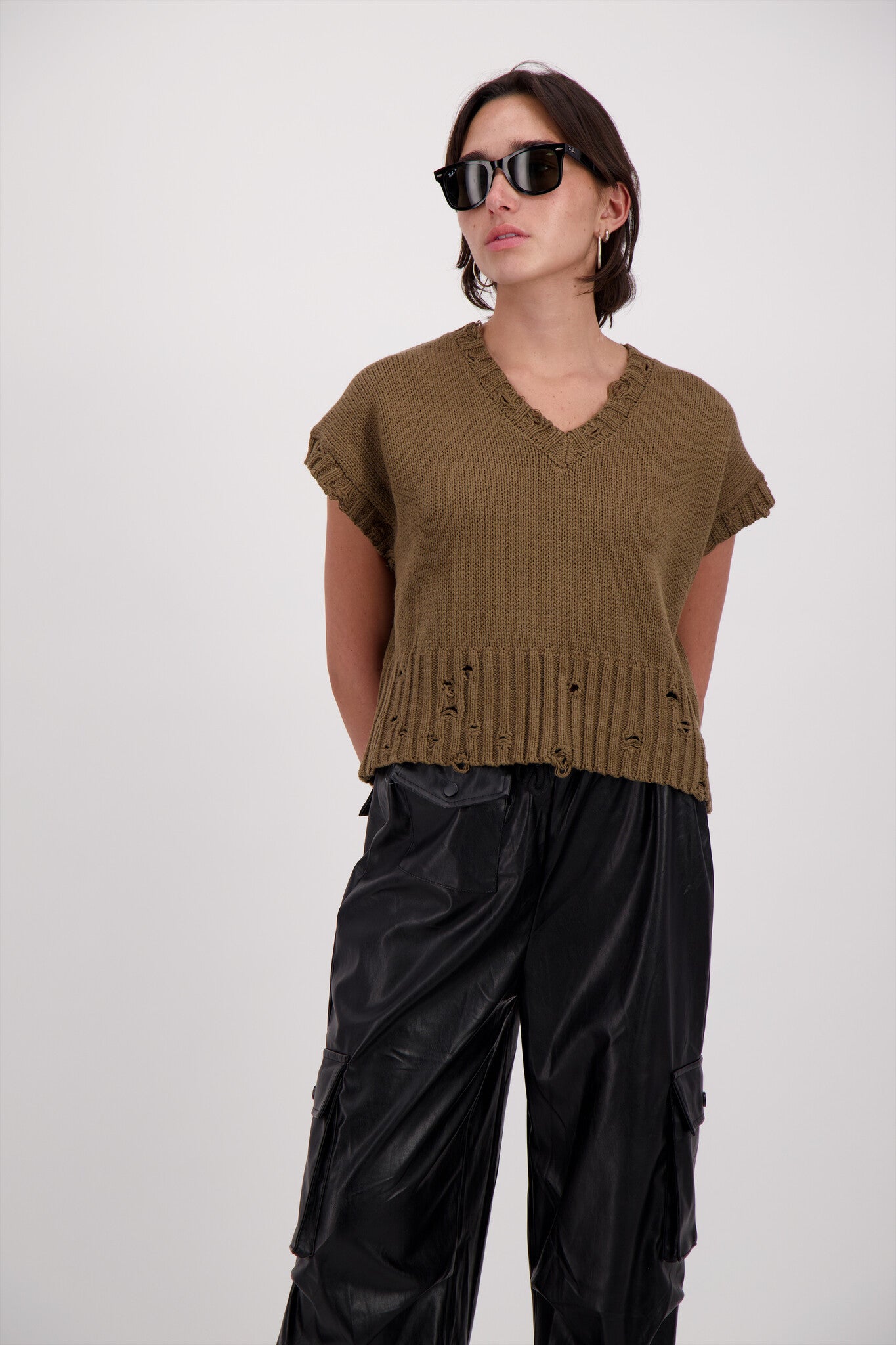 SUETER CROPPED TAUPE