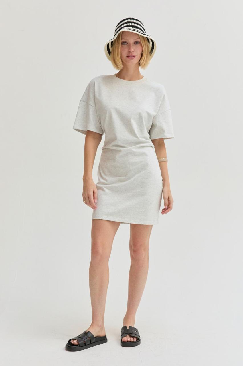 VESTIDO T SHIRT ALGODON GRIS
