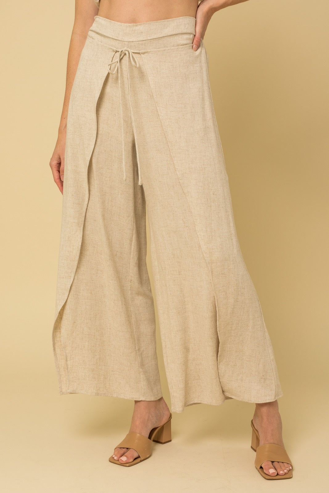 PANTALON BEIGE WRAP