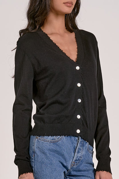 BLACK KNIT CARDIGAN