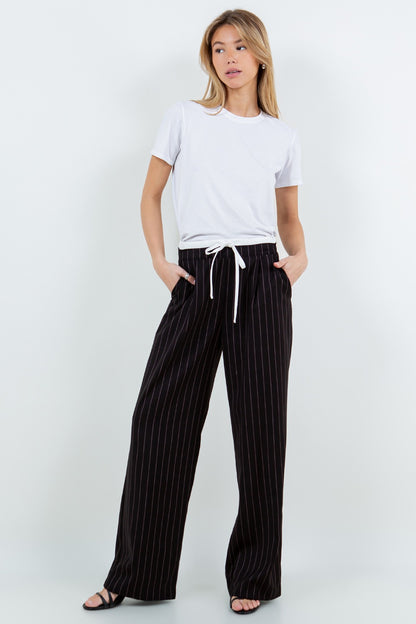 BLACK PINK STRIPE PANTS