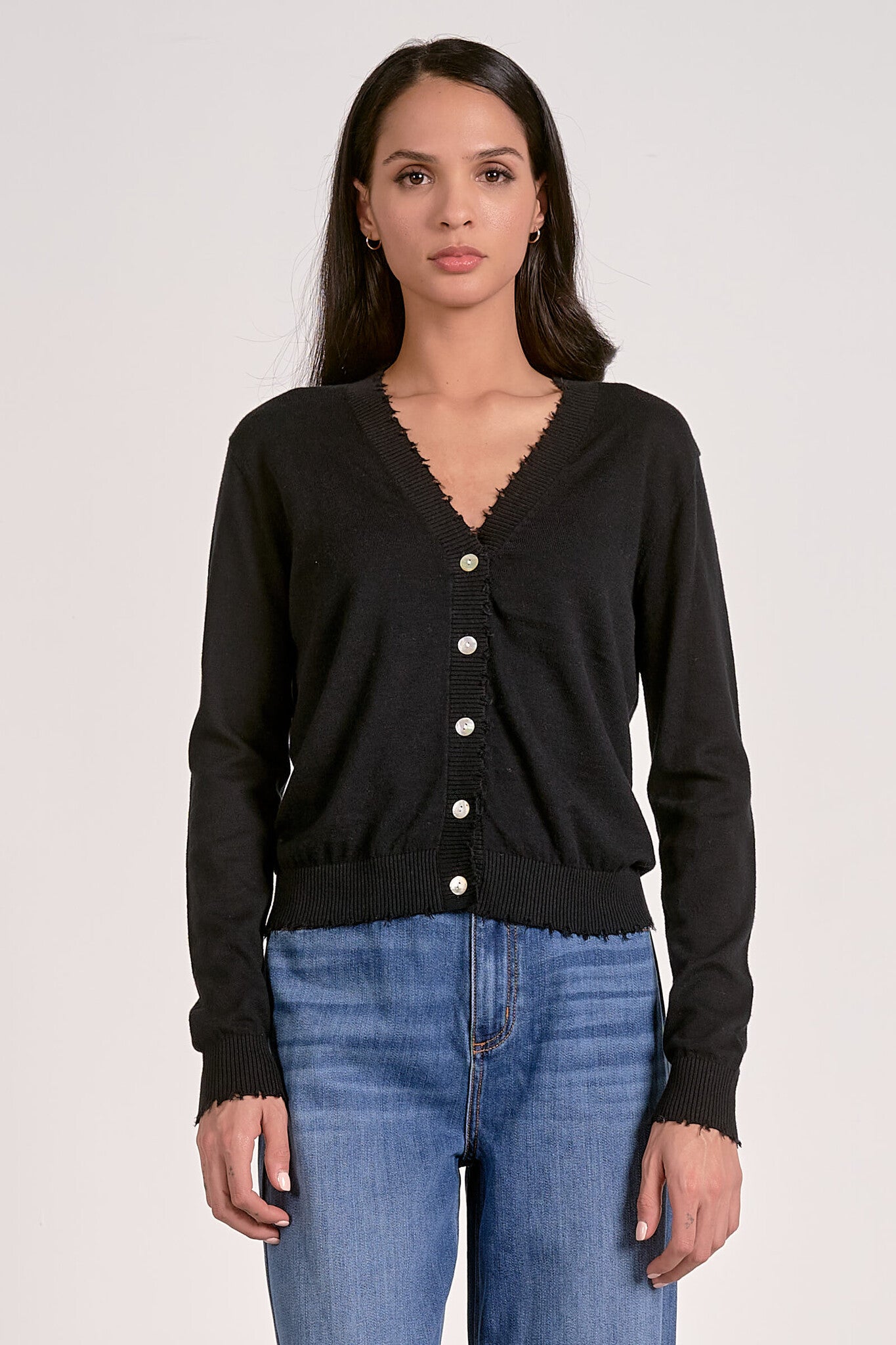 BLACK KNIT CARDIGAN