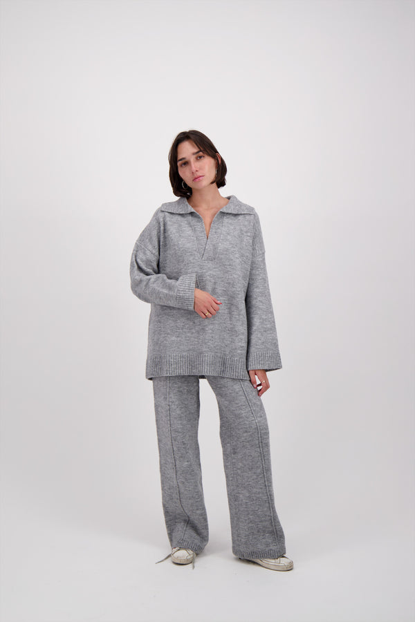 SET TEJIDO GRIS
