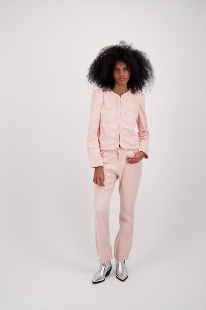 SET CHAMARRA DENIM ROSA