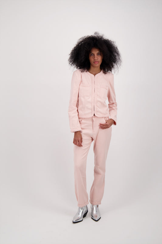 SET CHAMARRA DENIM ROSA