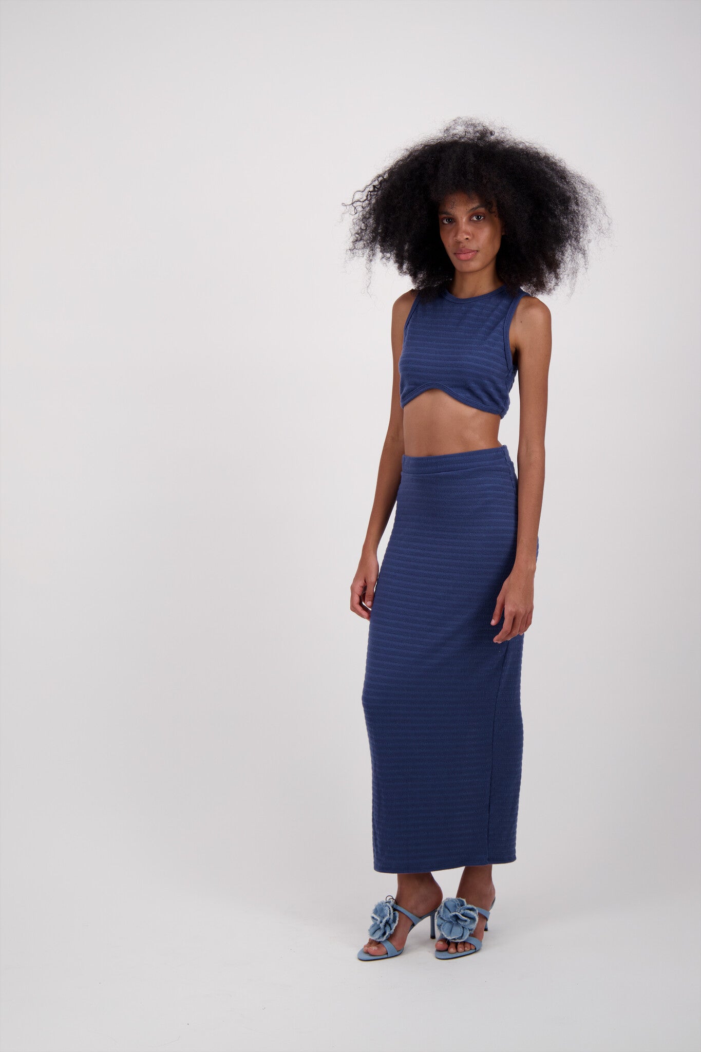 SET FALDA TOP AZUL MARINO