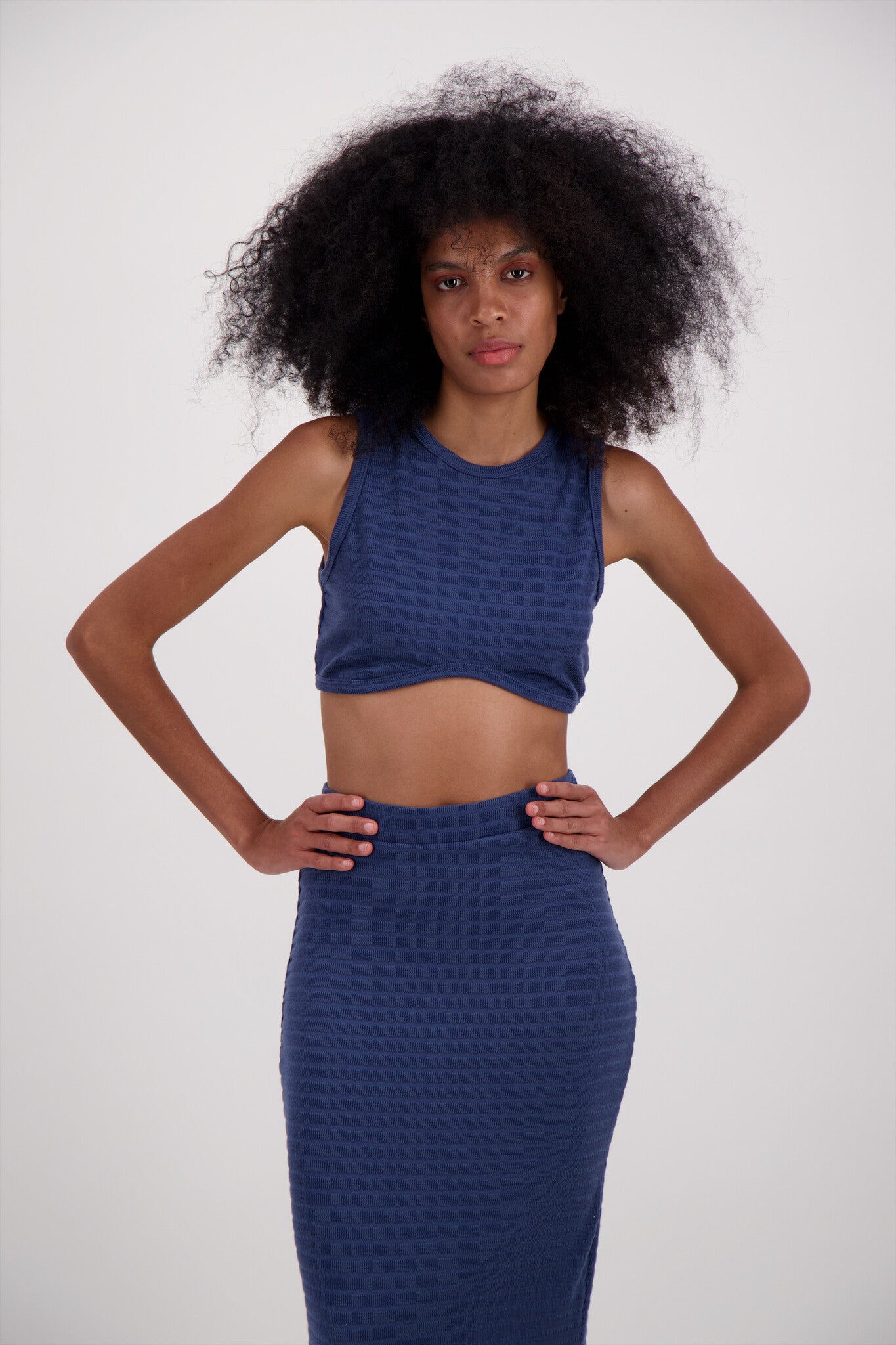 SET FALDA TOP AZUL MARINO