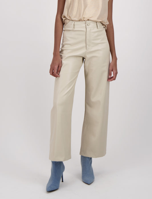 PANTALON PIEL BEIGE STRAIGHT