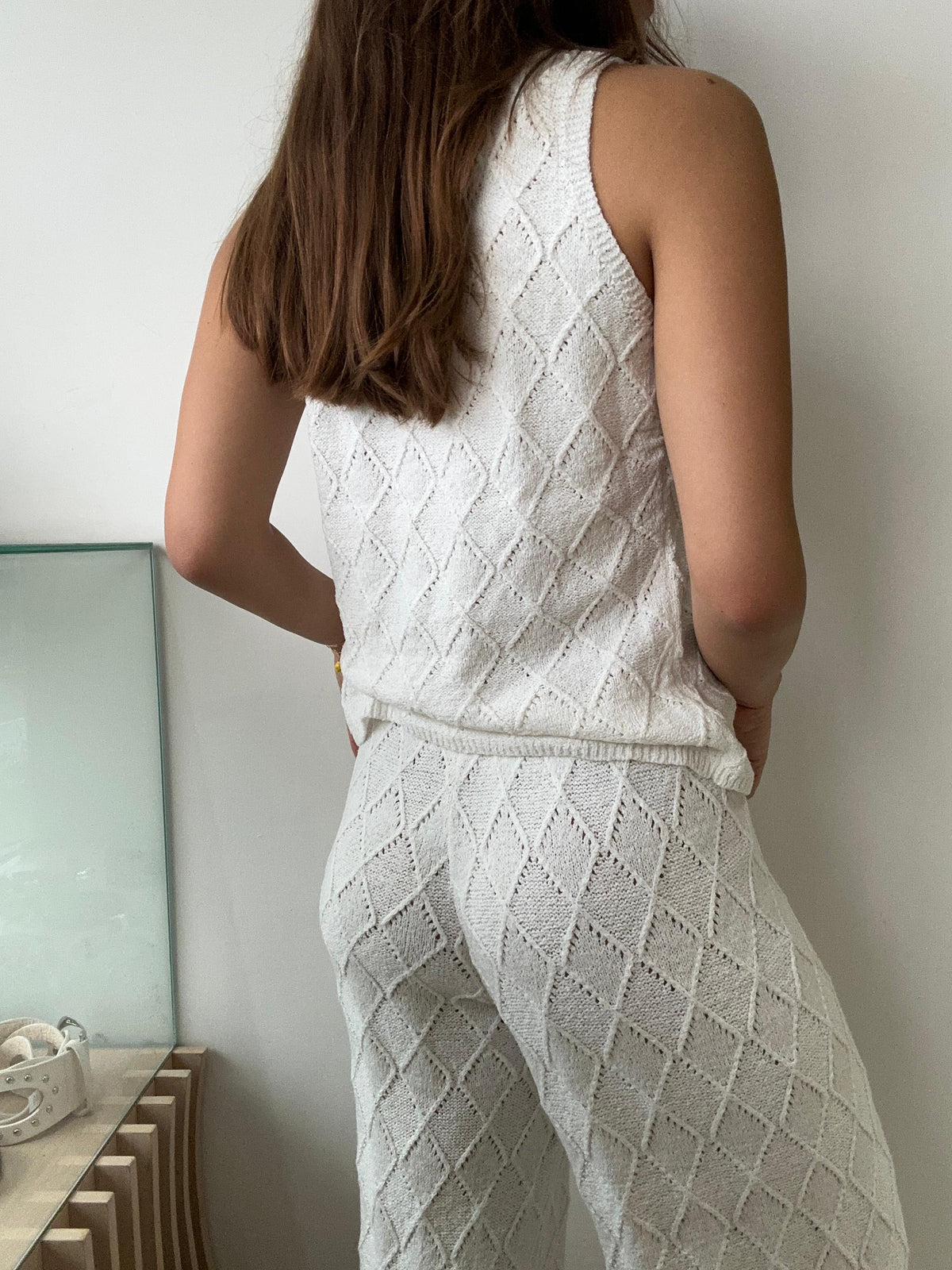 WHITE KNIT SET