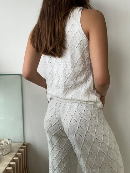 WHITE KNIT SET